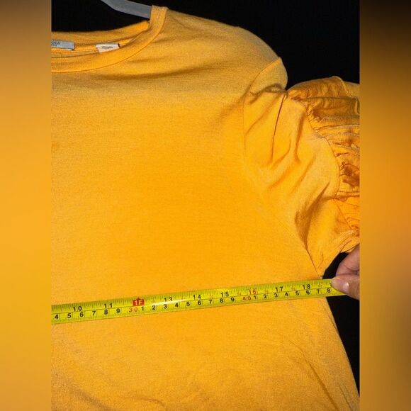 Scotch & Soda Sun N Sand Women’s Ruffle Sleeve Orange Tee Shirt Size Small EUC - Picture 8 of 9